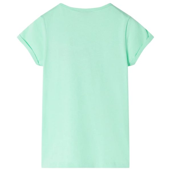 T-shirt infantil verde brilhante 140 – Image 2