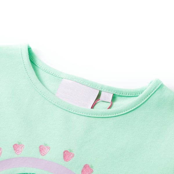 T-shirt infantil verde brilhante 140 – Image 3