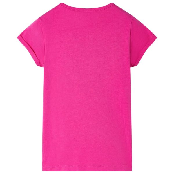 T-shirt de criança rosa-escuro 128 – Image 2