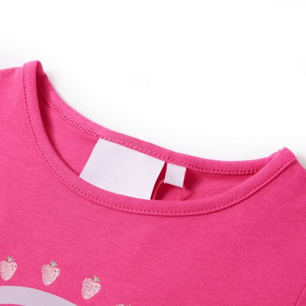 T-shirt de criança rosa-escuro 128 – Image 3