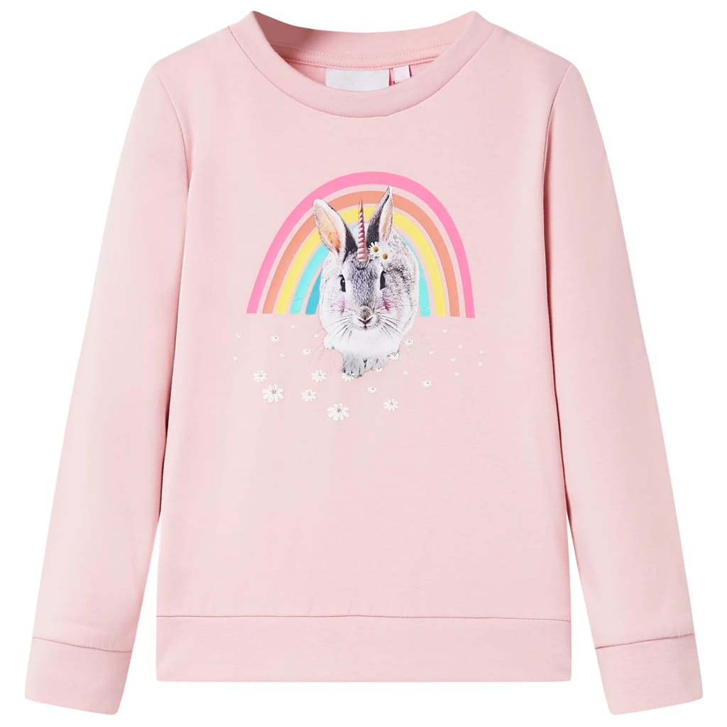Sweatshirt para criança cor rosa-claro 92
