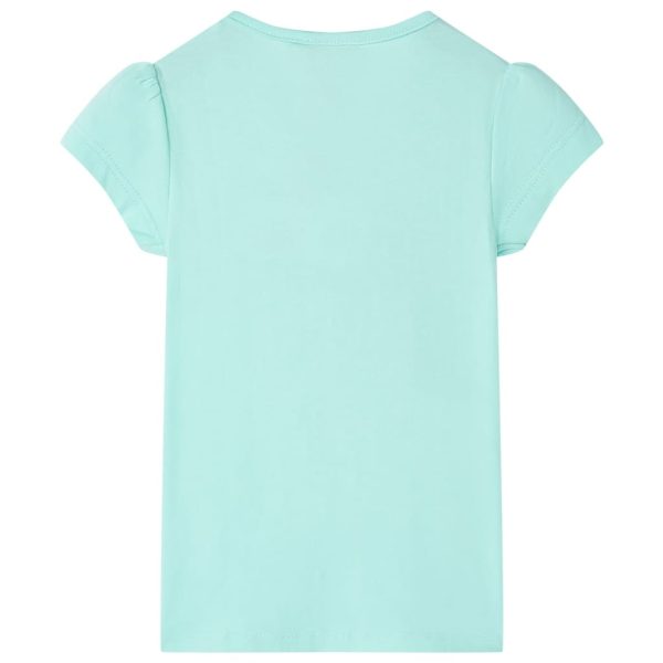 T-shirt de criança ciano-claro 140 – Image 2