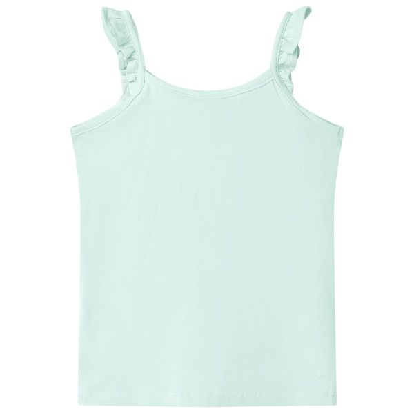 T-shirt de alças para criança menta-claro 140 – Image 2