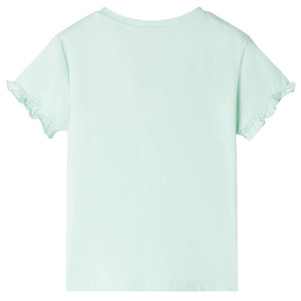 T-shirt infantil menta-claro 92 – Image 2