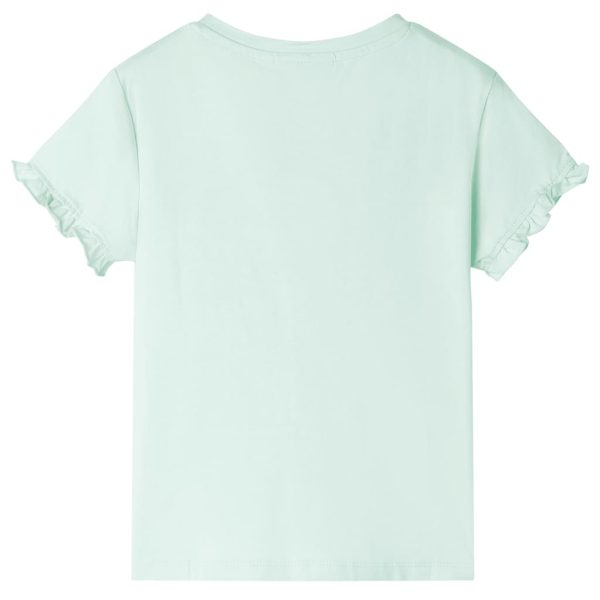T-shirt infantil menta-claro 140 – Image 2