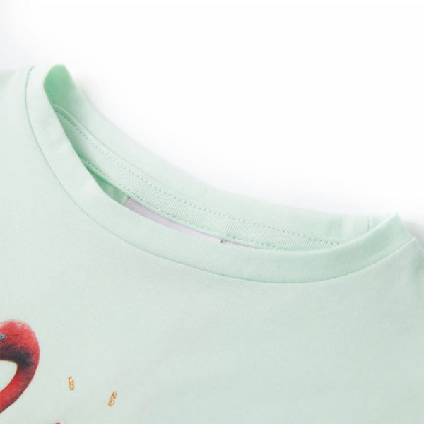 T-shirt infantil menta-claro 140 – Image 3