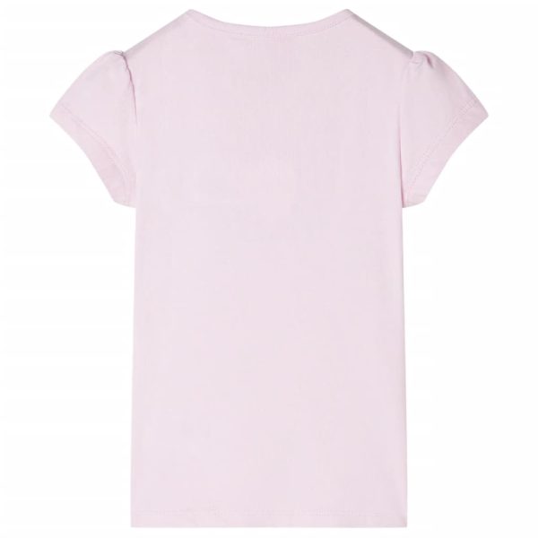 T-shirt de manga curta para criança rosa-suave 104 – Image 2