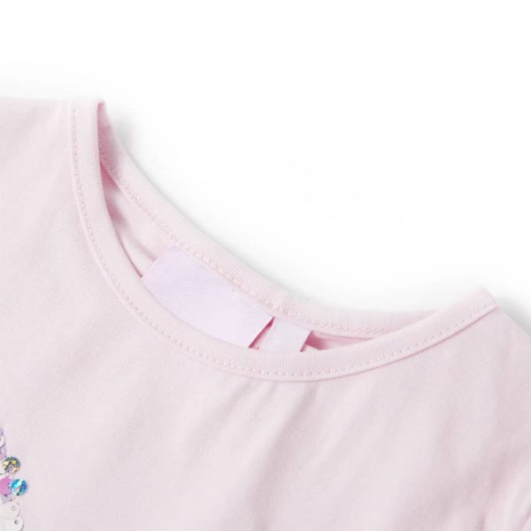 T-shirt de manga curta para criança rosa-suave 104 – Image 3