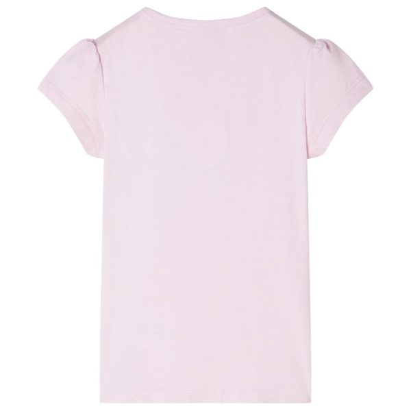 T-shirt de manga curta para criança rosa-suave 128 – Image 2