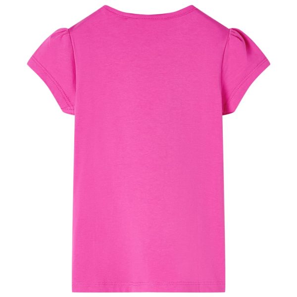 T-shirt de manga curta para criança rosa-escuro 104 – Image 2