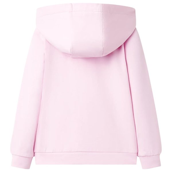 Sweatshirt para criança com capuz rosa-claro 104 – Image 2