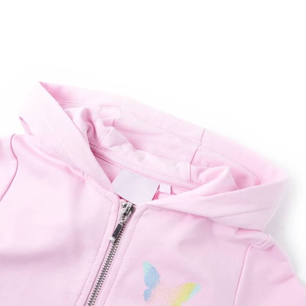 Sweatshirt para criança com capuz rosa-claro 116 – Image 3