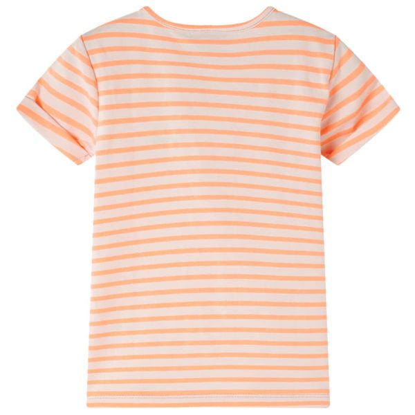 T-shirt de criança laranja-néon 140 – Image 2