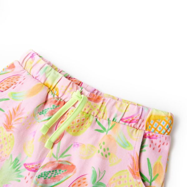 Calções de criança com cordão rosa suave 104 – Image 3