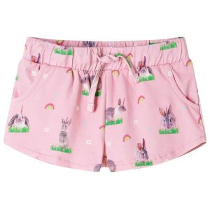 Calções para criança com cordão rosa-claro 140