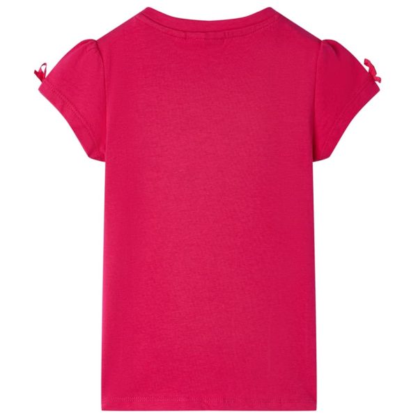 T-shirt para criança rosa-choque 104 – Image 2