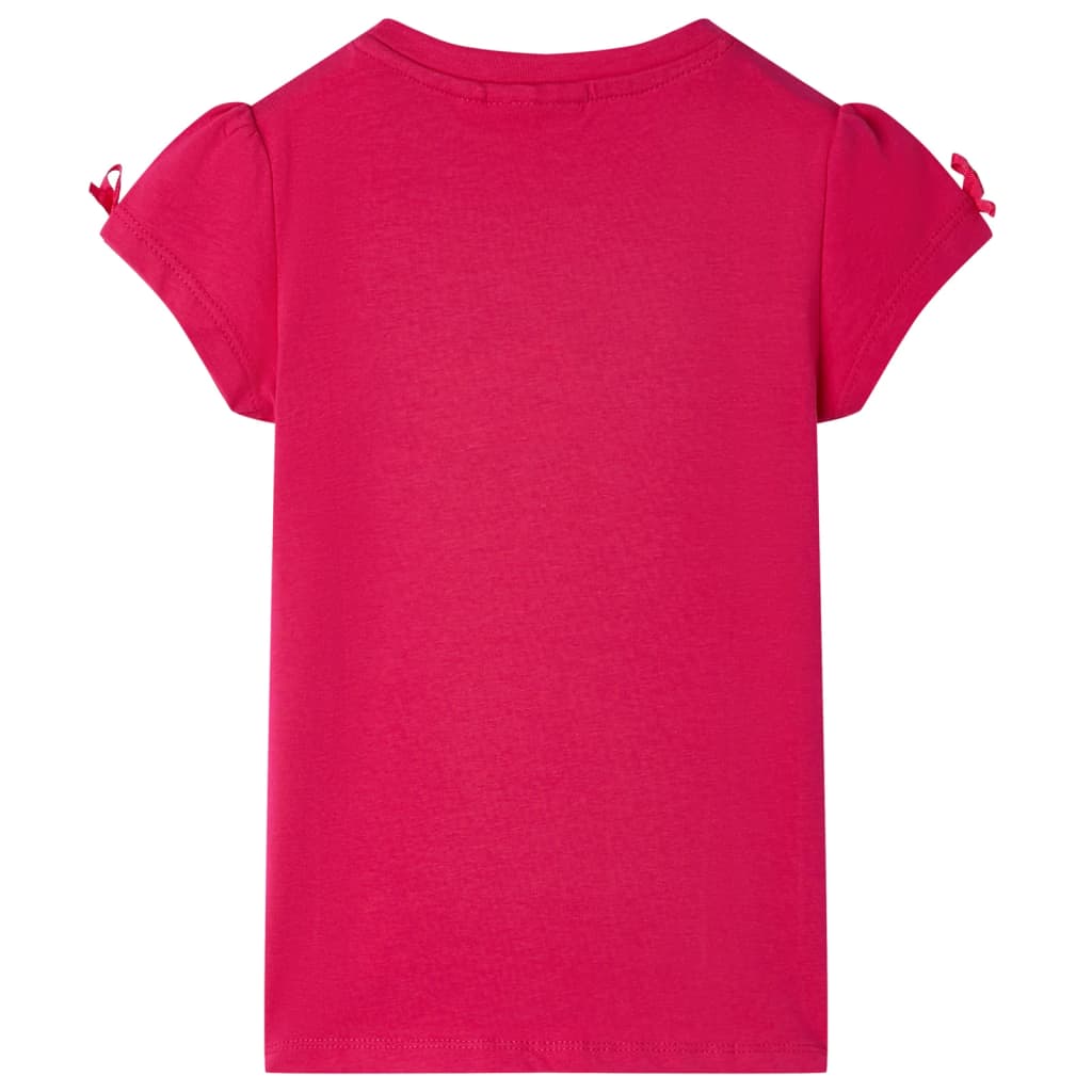 T-shirt para criança rosa-choque 116 – Image 2
