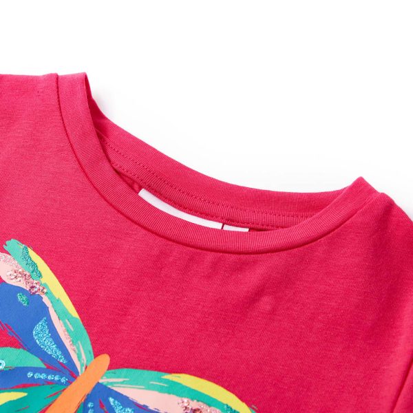 T-shirt para criança rosa-choque 128 – Image 3