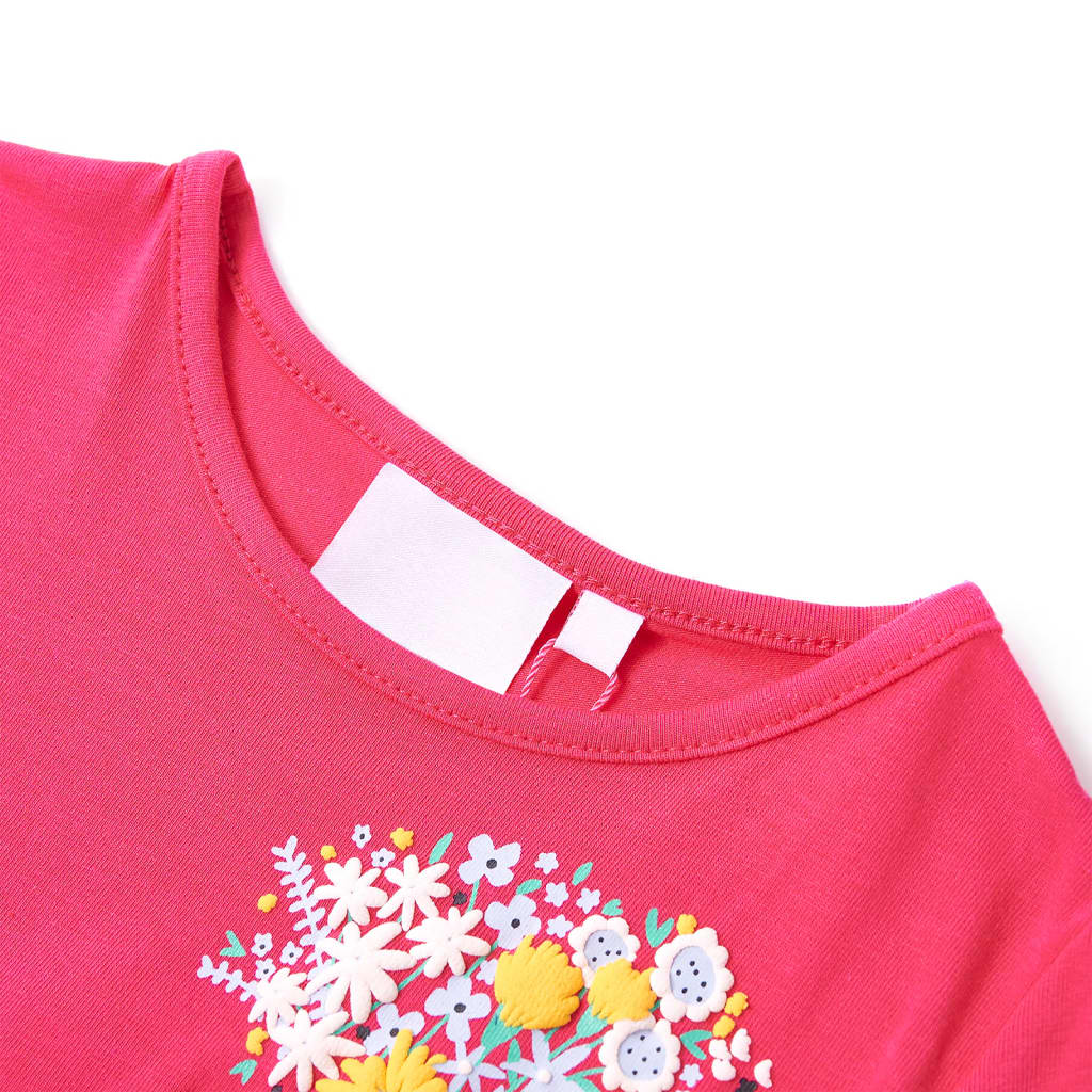T-shirt infantil rosa brilhante 104 – Image 3