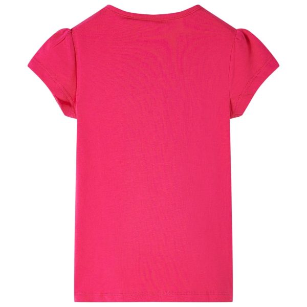 T-shirt infantil rosa brilhante 116 – Image 2