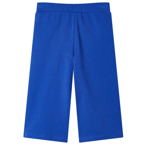 Calças de criança com pernas largas azul-cobalto 104 – Image 2