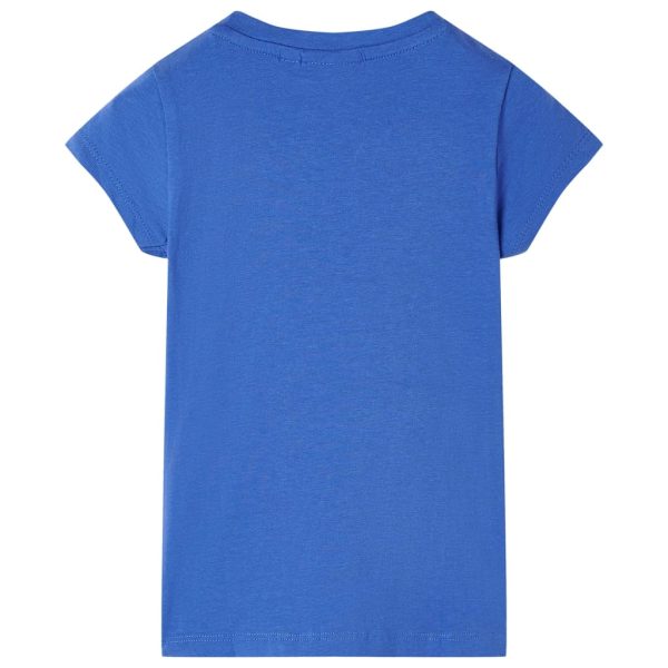 T-shirt para criança azul-cobalto 128 – Image 2