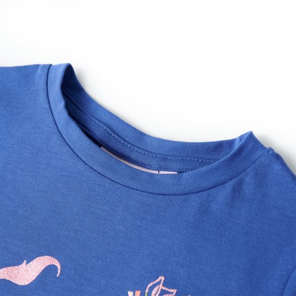 T-shirt para criança azul-cobalto 128 – Image 3