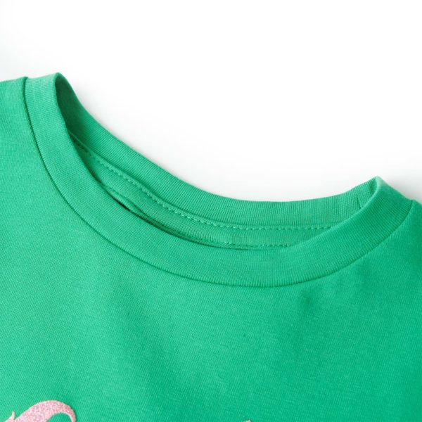T-shirt de criança verde 128 – Image 3