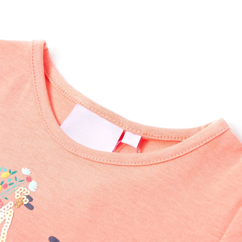 T-shirt infantil coral néon 128 – Image 3