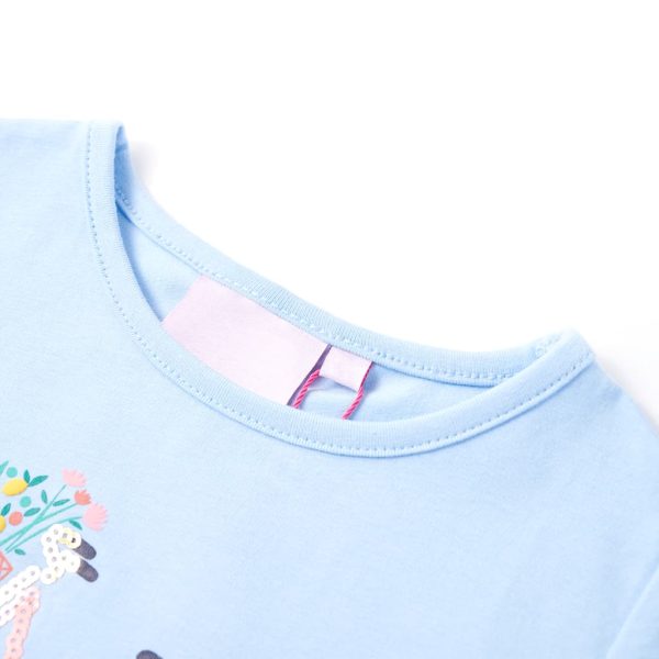 T-shirt para criança azul 92 – Image 3