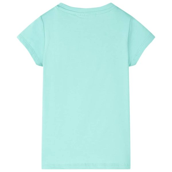 T-shirt infantil menta-claro 128 – Image 2
