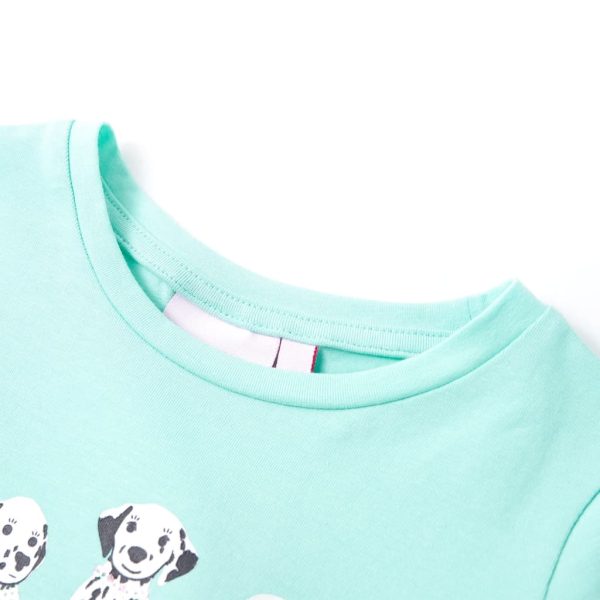 T-shirt infantil menta-claro 128 – Image 3