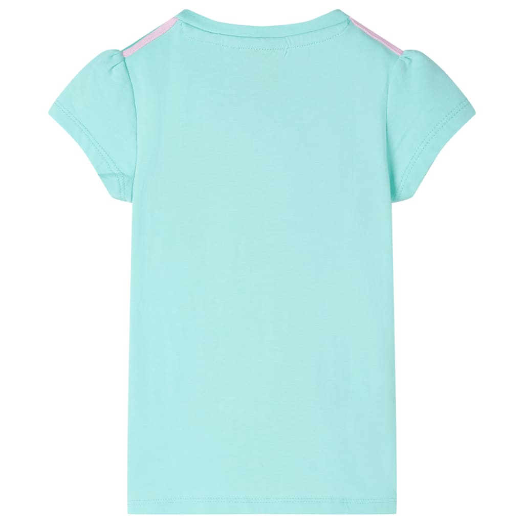 T-shirt infantil menta-claro 128 – Image 2