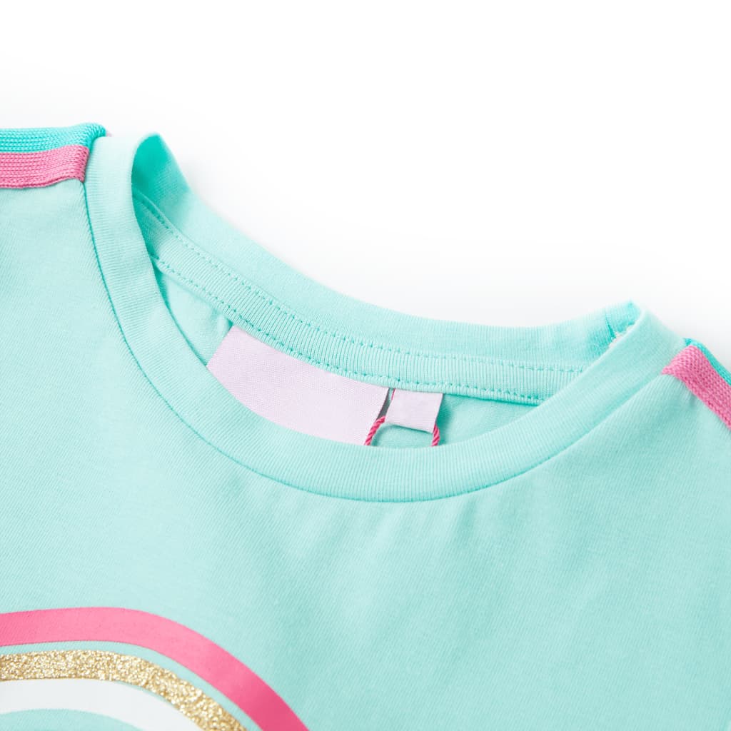 T-shirt infantil menta-claro 128 – Image 3