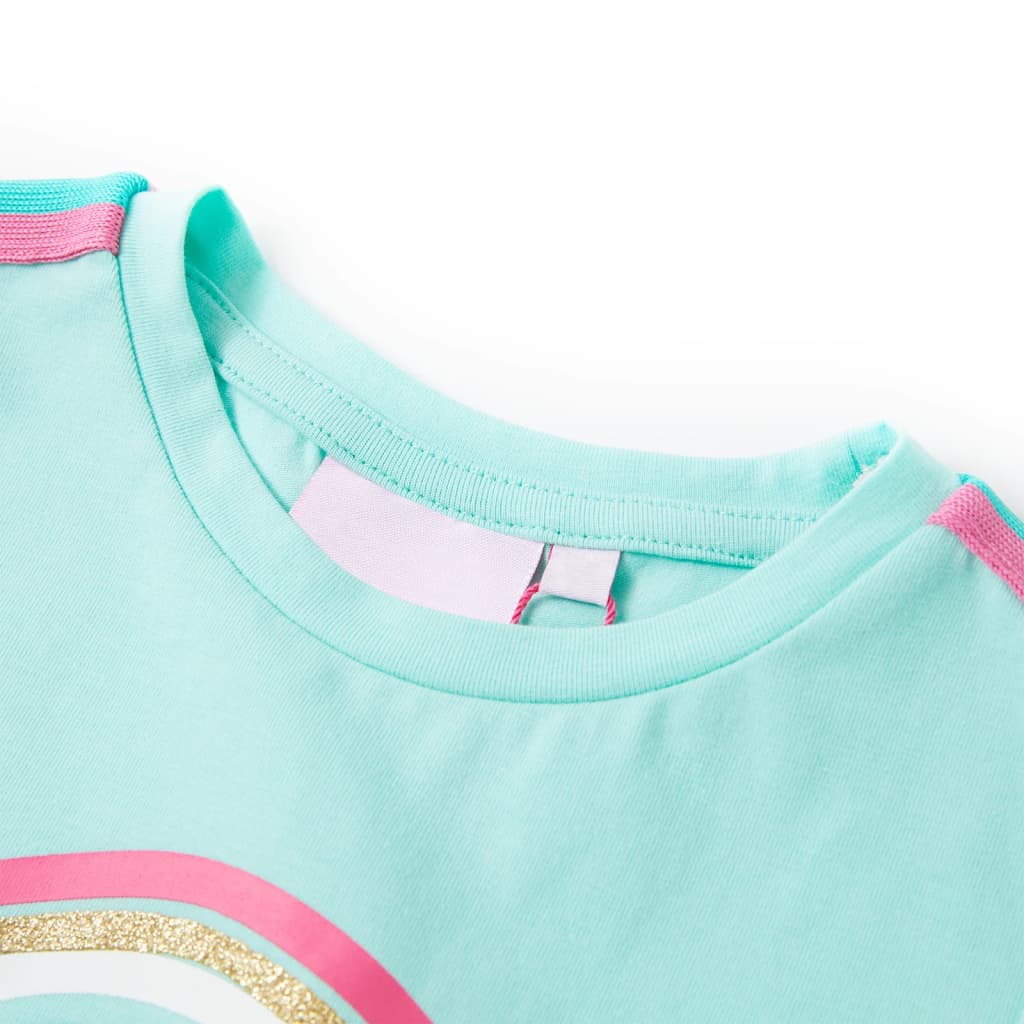 T-shirt infantil menta-claro 140 – Image 3