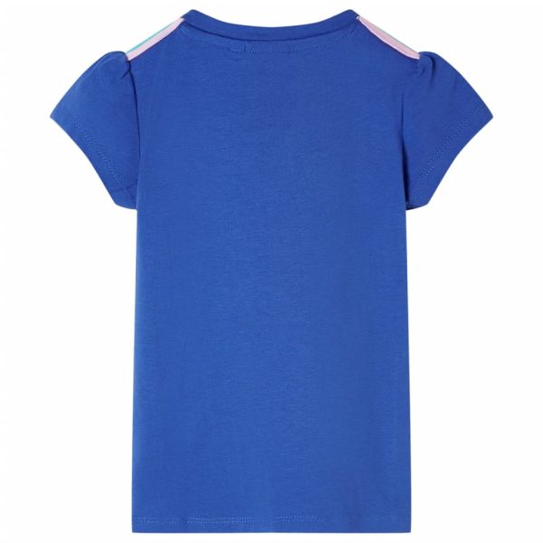 T-shirt para criança azul-cobalto 92 – Image 2