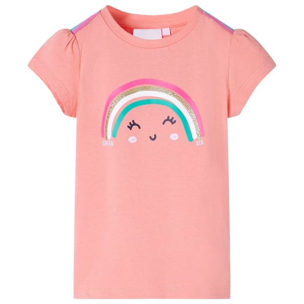 T-shirt infantil coral-claro 128
