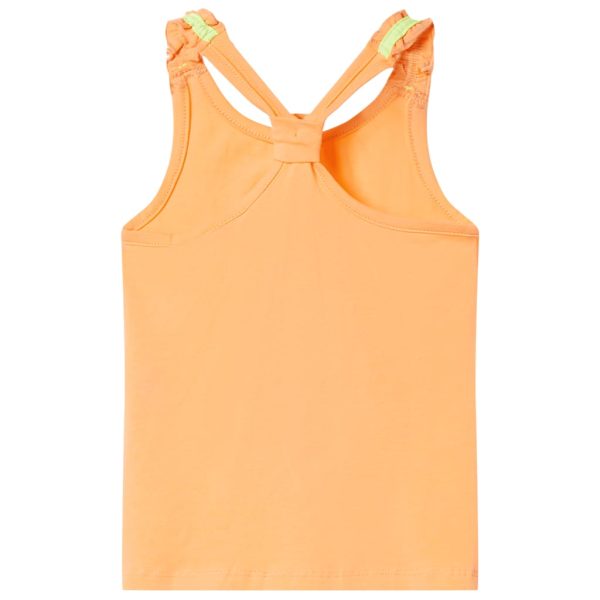 T-shirt de alças para criança laranja brilhante 92 – Image 2