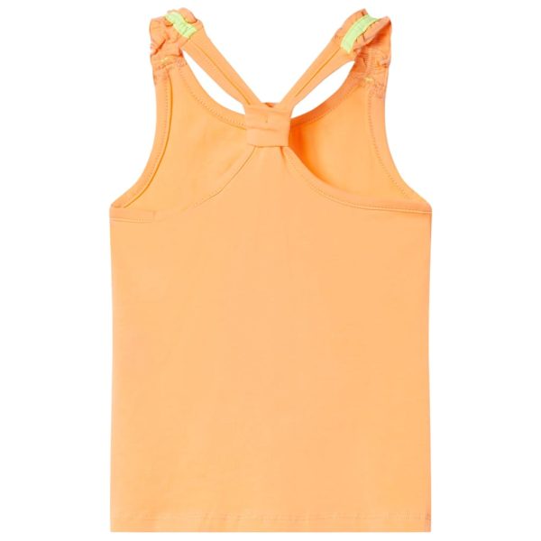T-shirt de alças para criança laranja brilhante 116 – Image 2