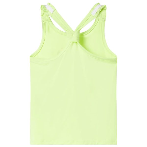 T-shirt de alças para criança amarelo néon 104 – Image 2
