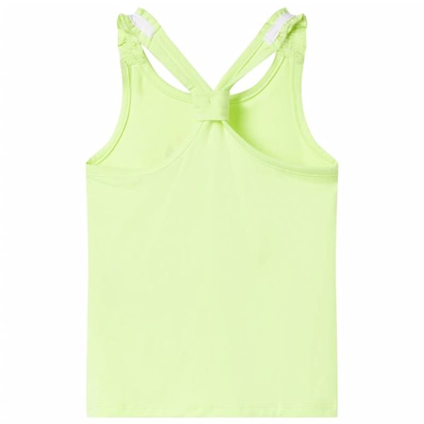 T-shirt de alças para criança amarelo néon 116 – Image 2