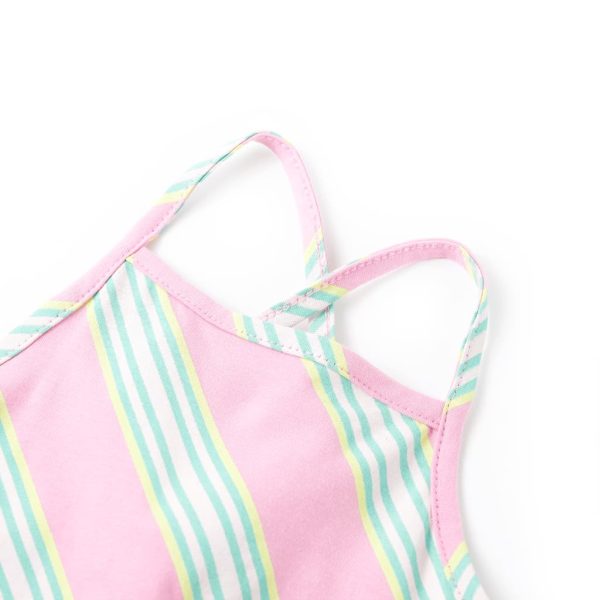 Vestido de criança com cordão sem mangas rosa 92 – Image 3