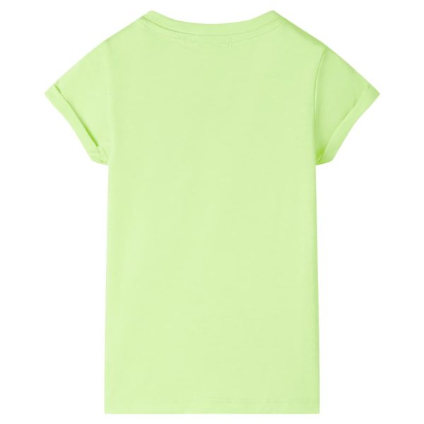 T-shirt de criança amarelo néon 116 – Image 2