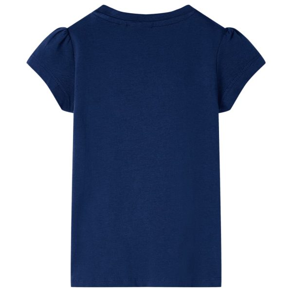 T-shirt para criança azul-marinho 104 – Image 2