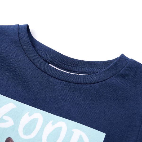T-shirt para criança azul-marinho 104 – Image 3