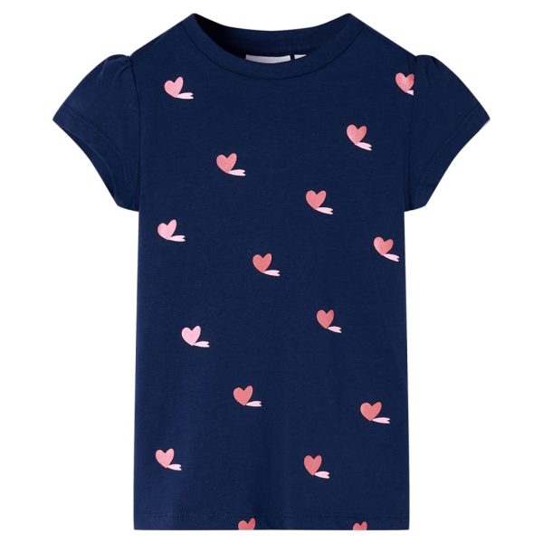 T-shirt infantil azul-escuro 128