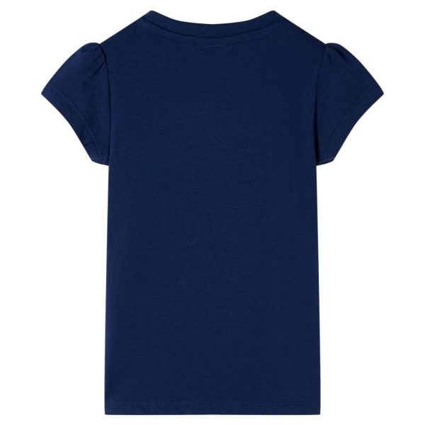 T-shirt infantil azul-escuro 128 – Image 2