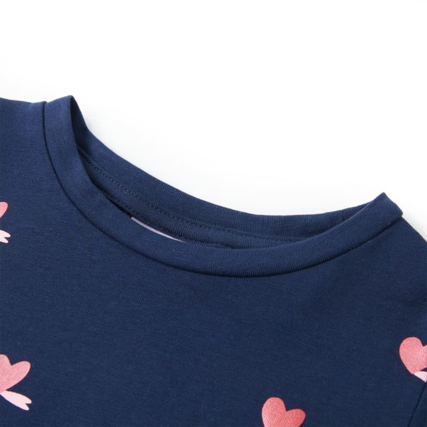 T-shirt infantil azul-escuro 128 – Image 3
