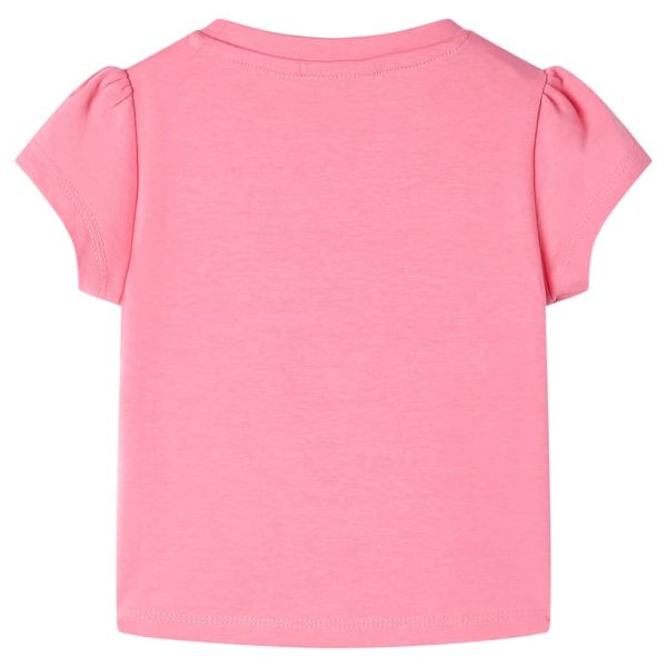 T-shirt de criança rosa-brilhante fluorescente 104 – Image 2