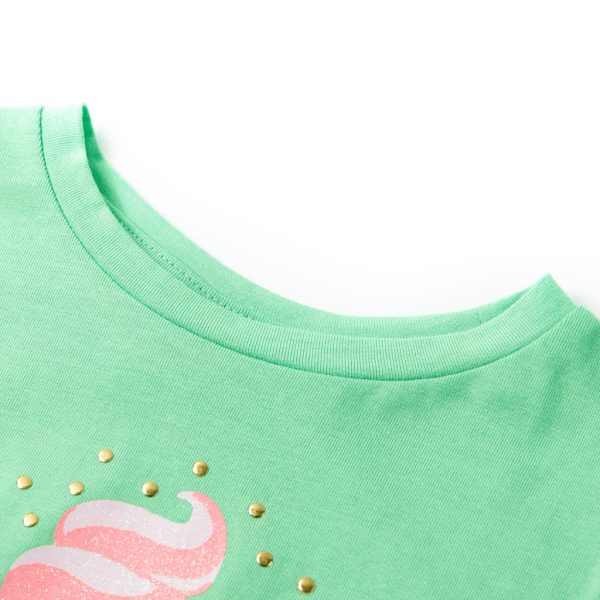 T-shirt de criança verde-claro 116 – Image 3